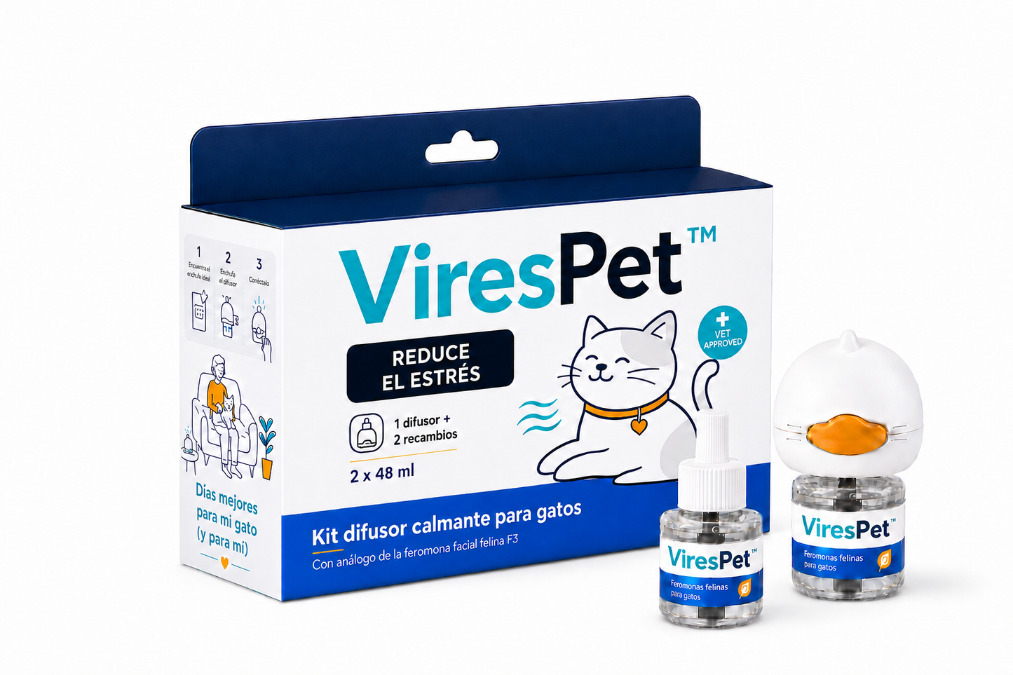 ViresPet™ Kit difusor de feromonas felinas