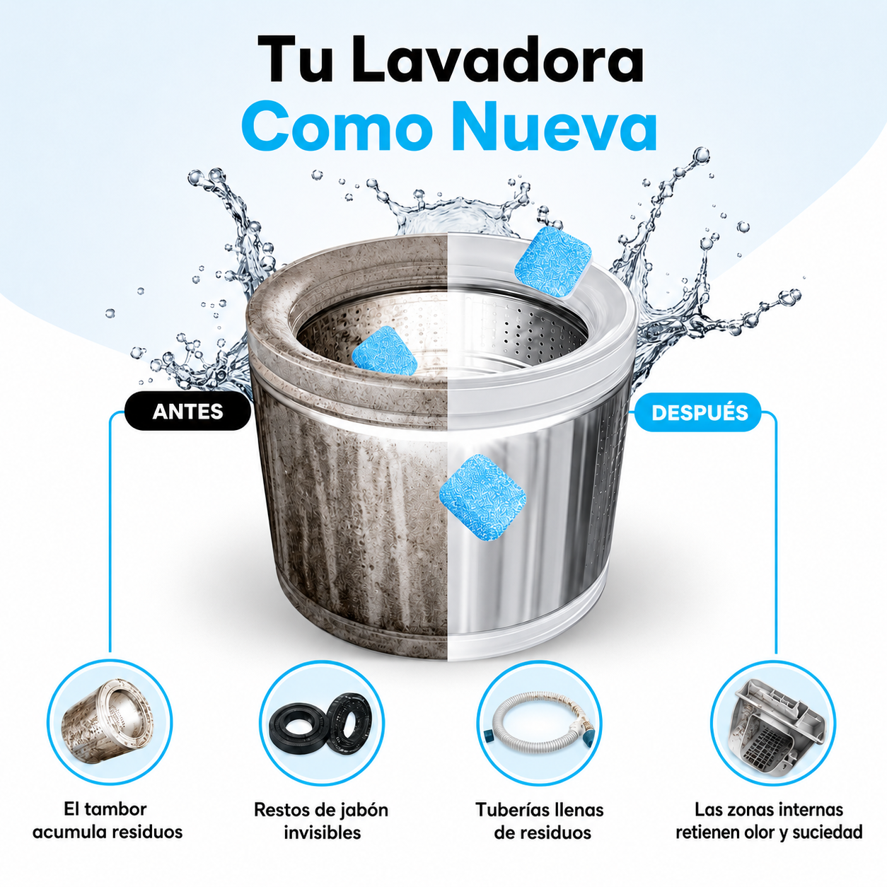 ViresWash™ Limpia tu lavadora y elimina los pelos de mascota